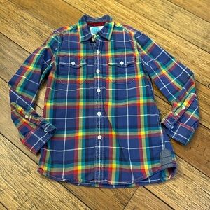 Colorful MiniBoden Plaid Shirt